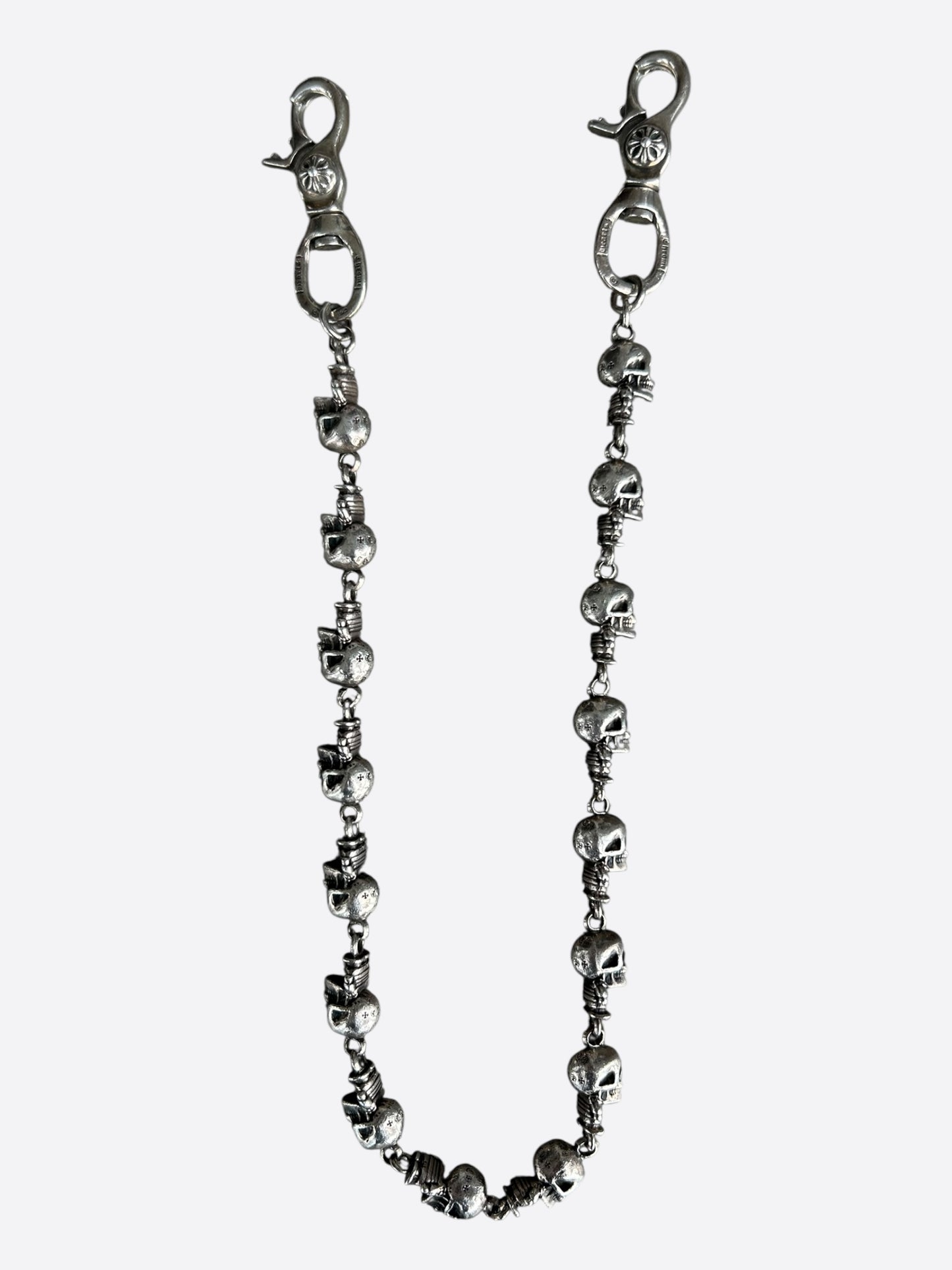 Chrome Hearts Silver Foti Skull Wallet Chain