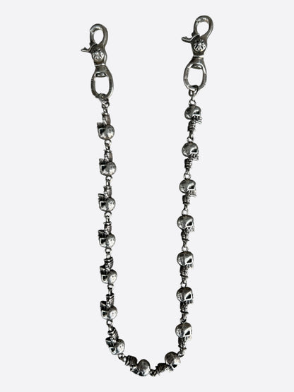 Chrome Hearts Silver Foti Skull Wallet Chain