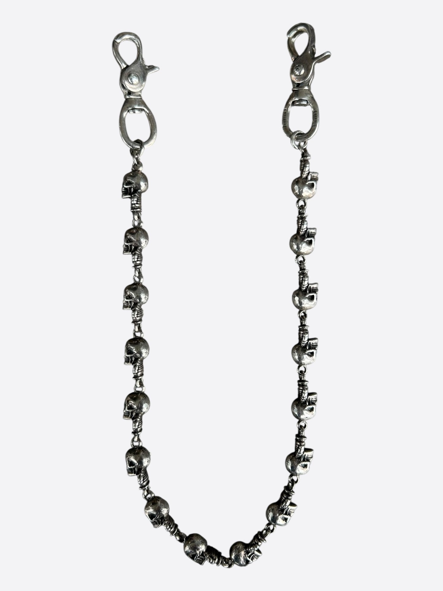 Chrome Hearts Silver Foti Skull Wallet Chain