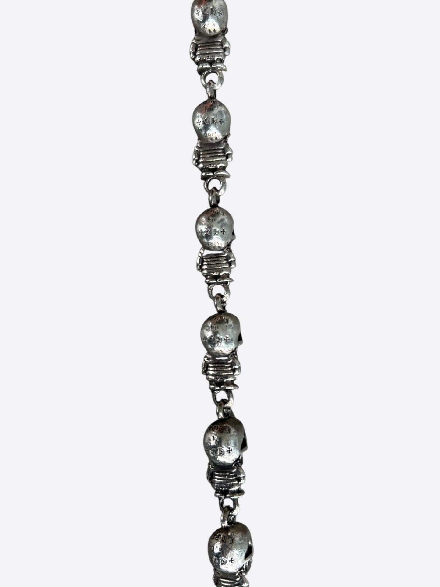 Chrome Hearts Silver Foti Skull Wallet Chain