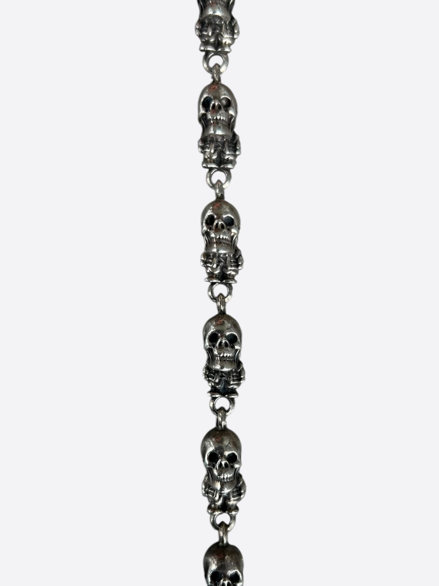 Chrome Hearts Silver Foti Skull Wallet Chain
