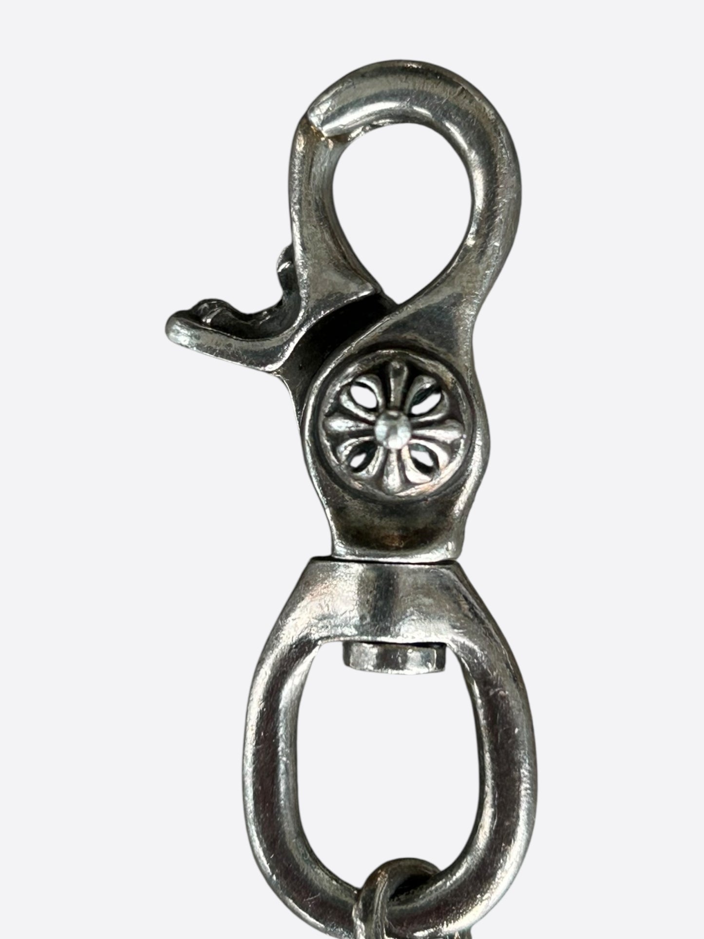Chrome Hearts Silver Foti Skull Wallet Chain