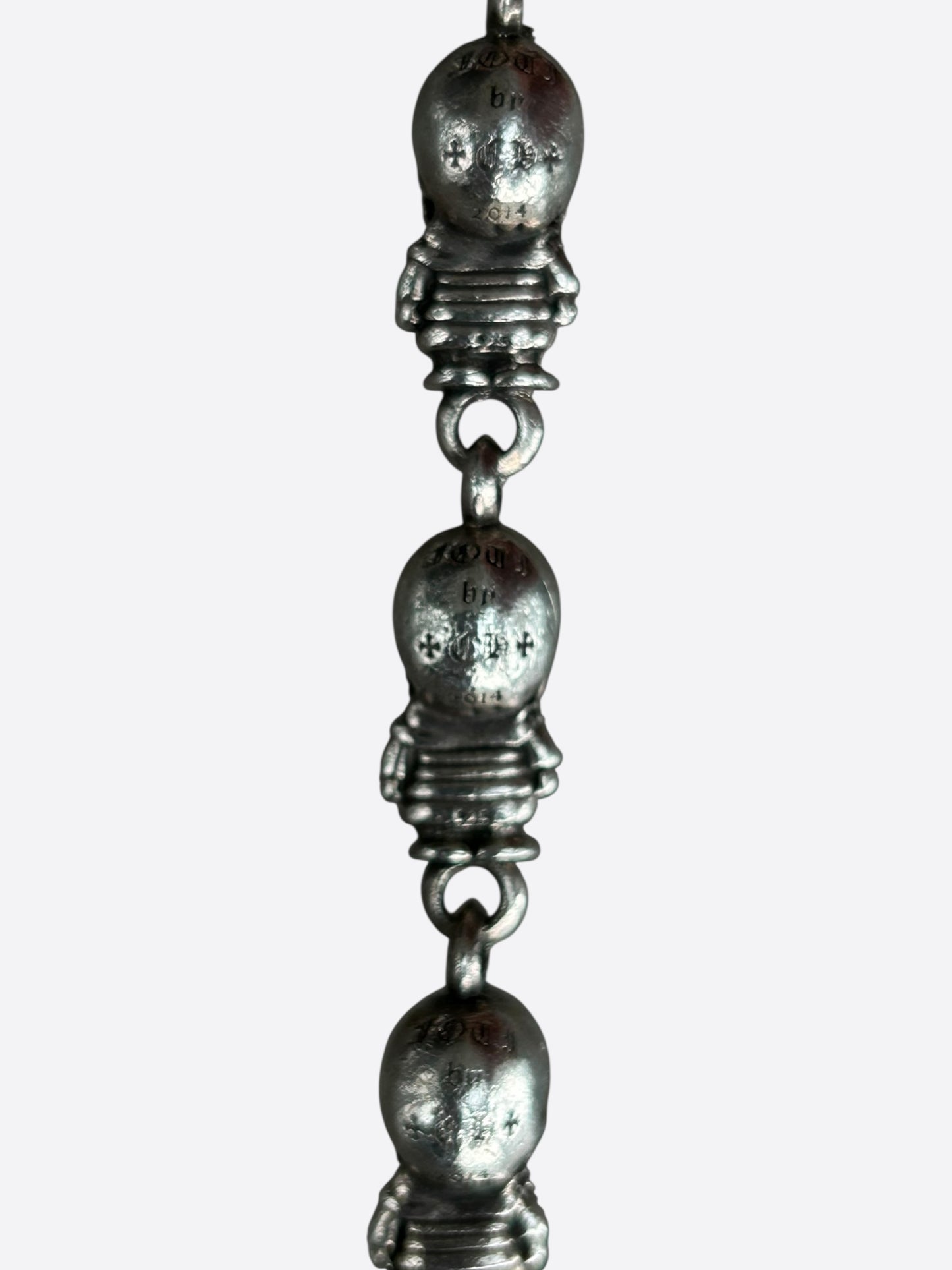 Chrome Hearts Silver Foti Skull Wallet Chain