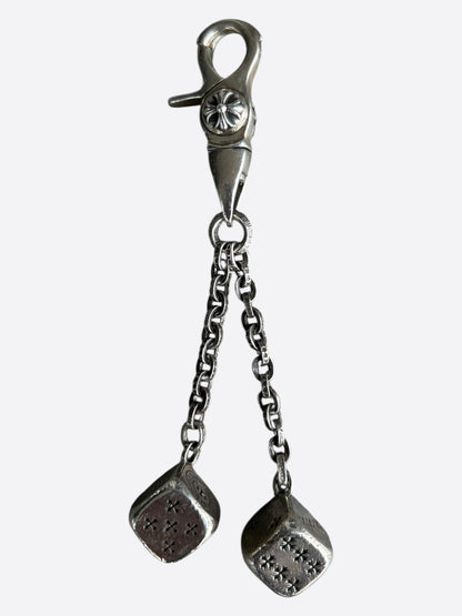 Chrome Hearts Silver Dice Keychain