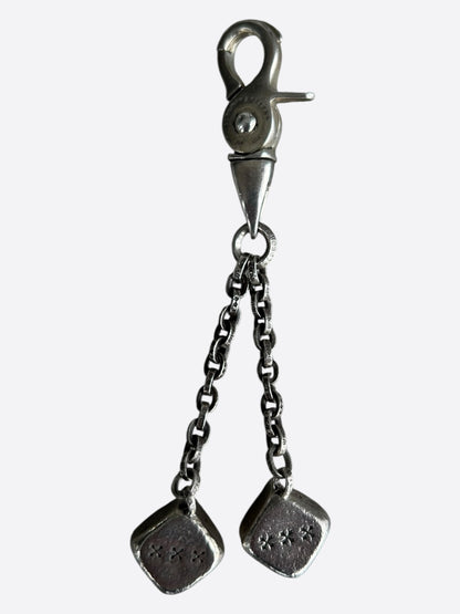 Chrome Hearts Silver Dice Keychain