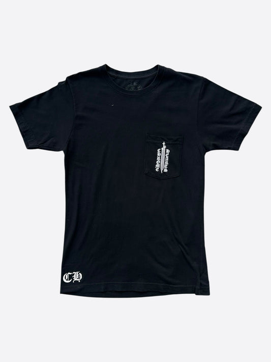 Chrome Hearts Black & White Triple Cross T-Shirt