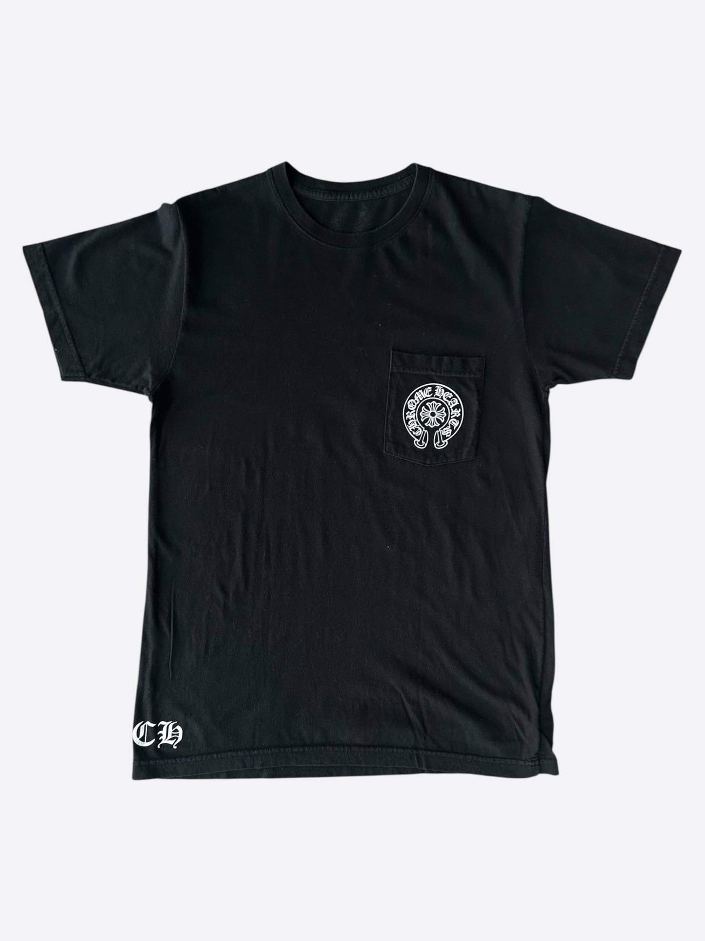 Chrome Hearts Black & White Los Angeles Horseshoe Logo T-Shirt