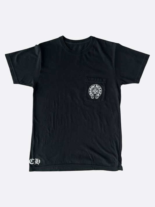 Chrome Hearts Black & White Los Angeles Horseshoe Logo T-Shirt