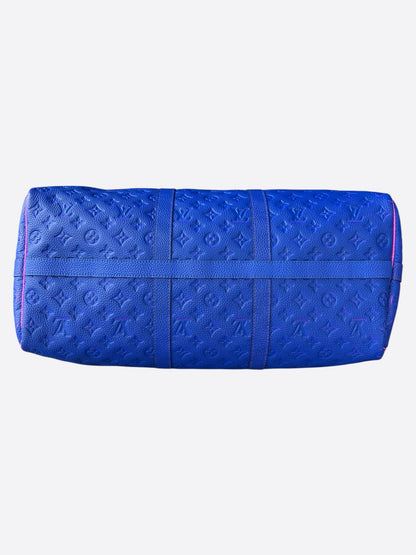 Louis Vuitton Pink & Purple Taurillon Illusion Monogram Keepall 50