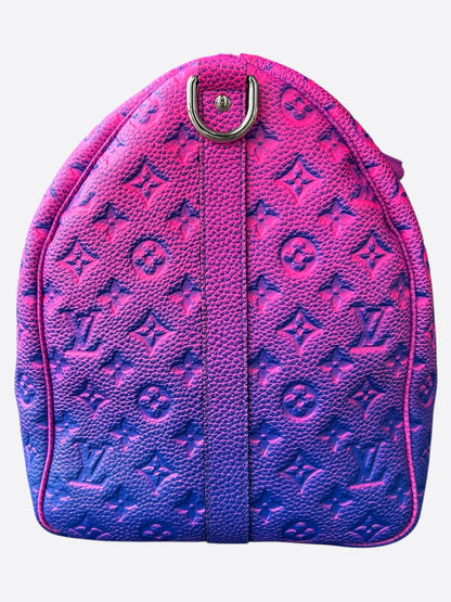Louis Vuitton Pink & Purple Taurillon Illusion Monogram Keepall 50