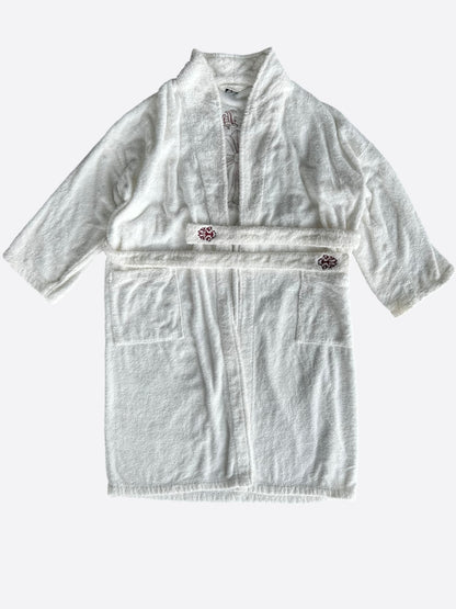 Chrome Hearts White & Red Cross Logo Robe
