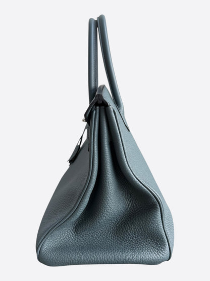 Hermes Bleu Orage Togo & Palladium Hardware Birkin 35