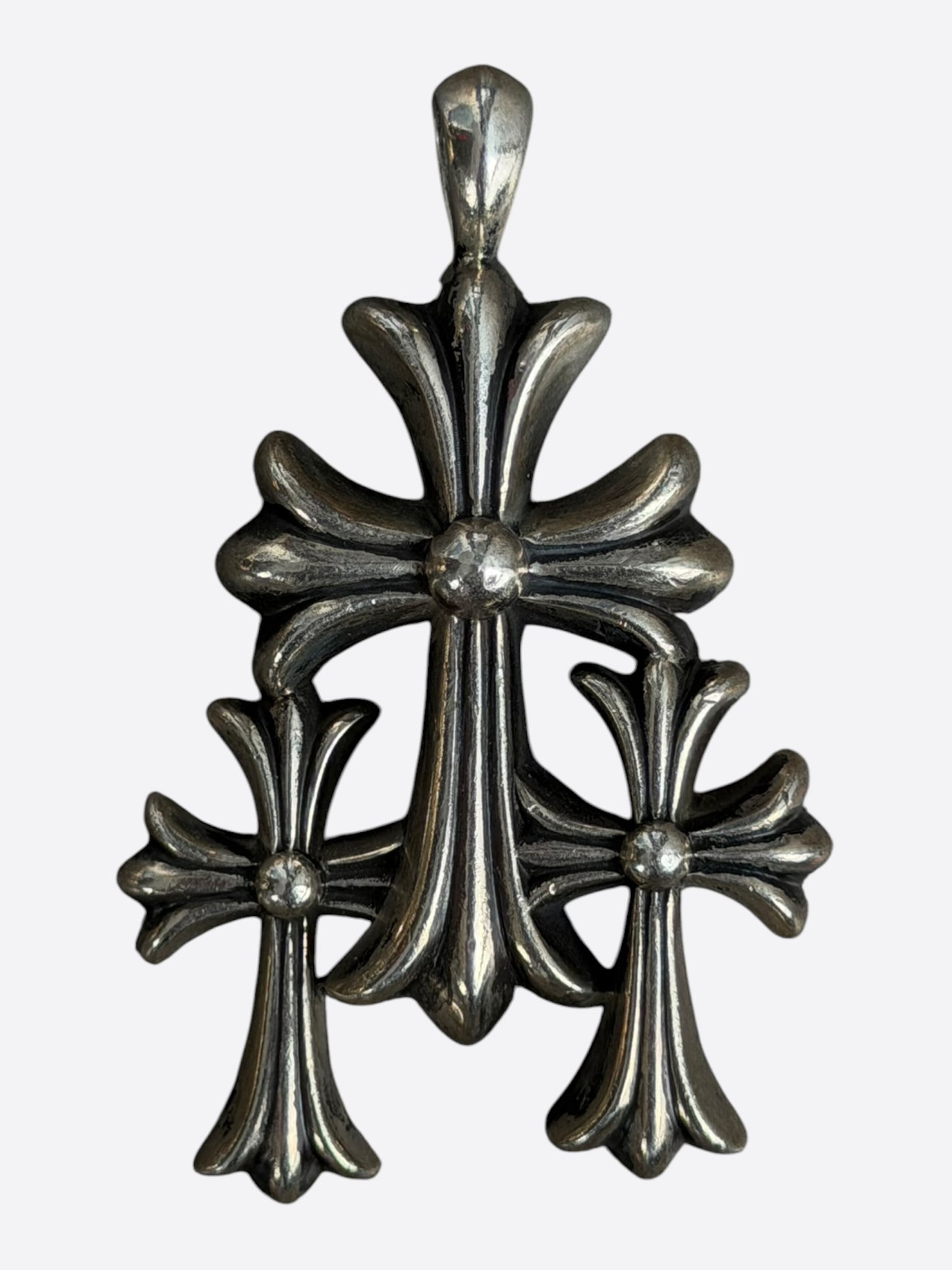 Chrome Hearts Silver Triple Cross Pendant