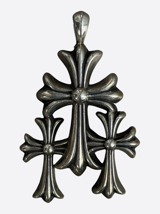 Chrome Hearts Silver Triple Cross Pendant