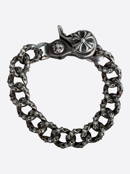 Chrome Hearts Silver Fancy Link Cuban Bracelet