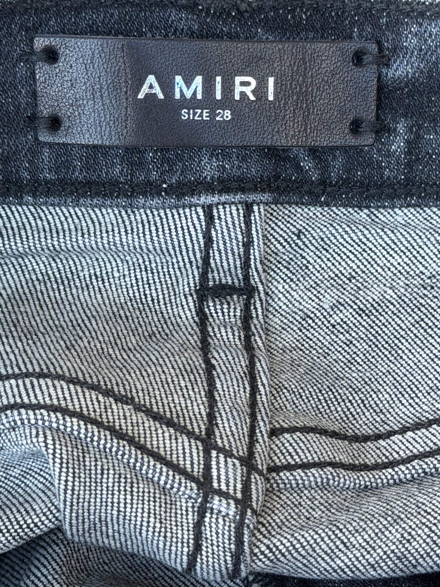Amiri Grey & Black Patch MX1 Jeans