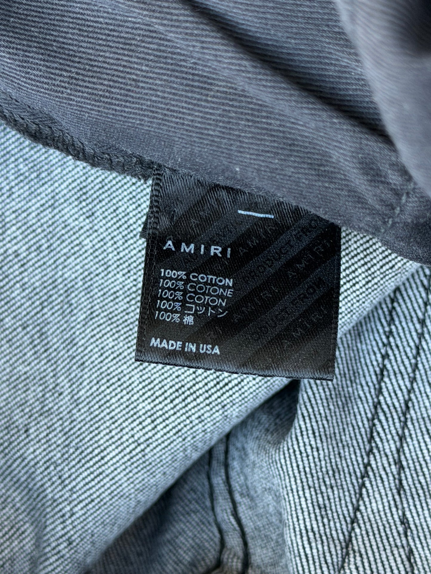Amiri Grey & Black Patch MX1 Jeans