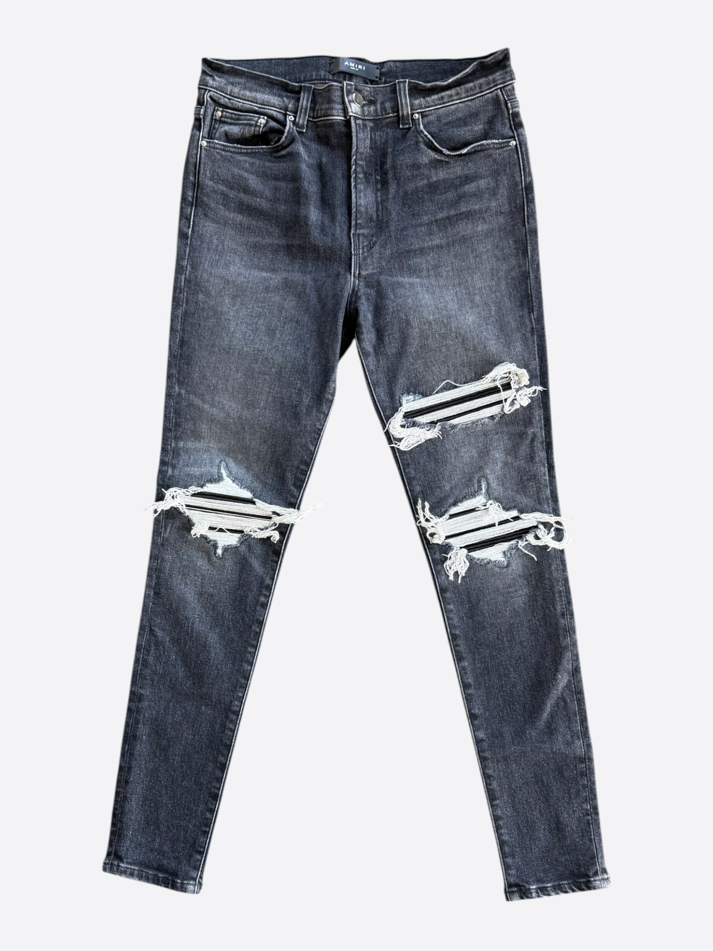 Amiri Grey & Black Patch MX1 Jeans