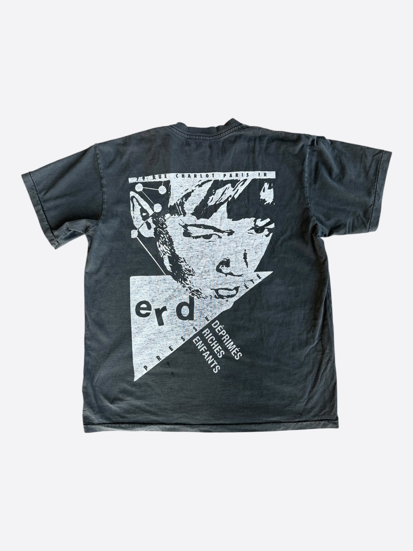 Enfants Riches Deprimes Faded Black & White Bauhaus Graphic T-Shirt