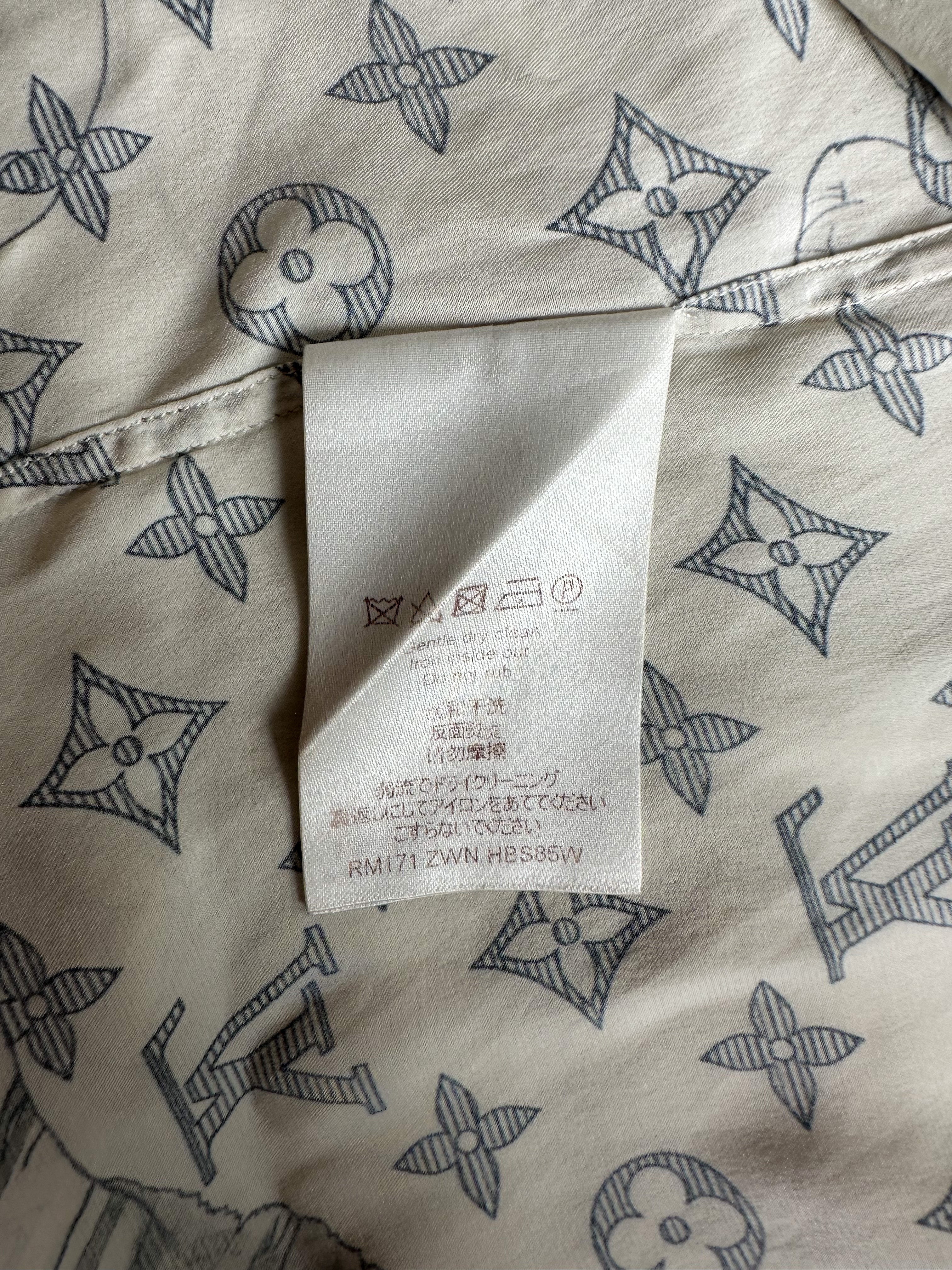 Louis Vuitton Chapman Brothers Monogram Silk Button Up Shirt