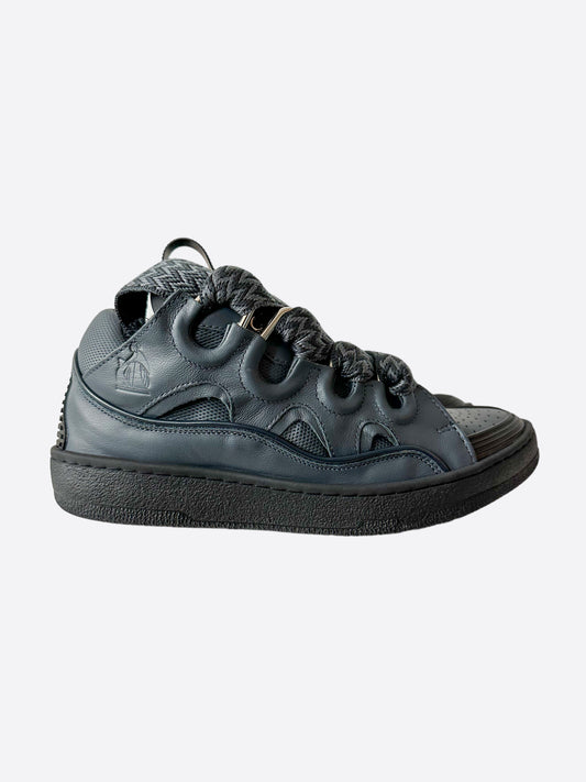 Lanvin Dark Navy Curb Oversized Sneakers