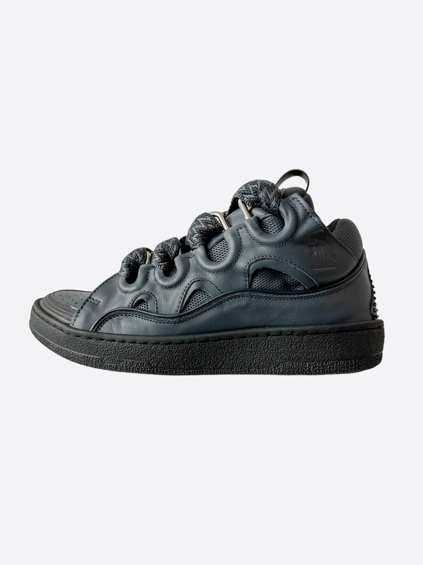 Lanvin Dark Navy Curb Oversized Sneakers