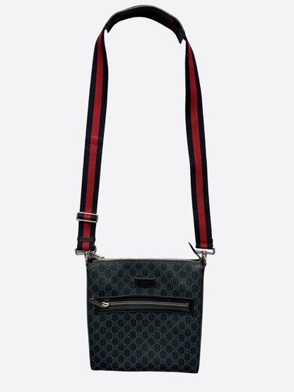 Gucci Black GG Monogram Small Messenger Bag