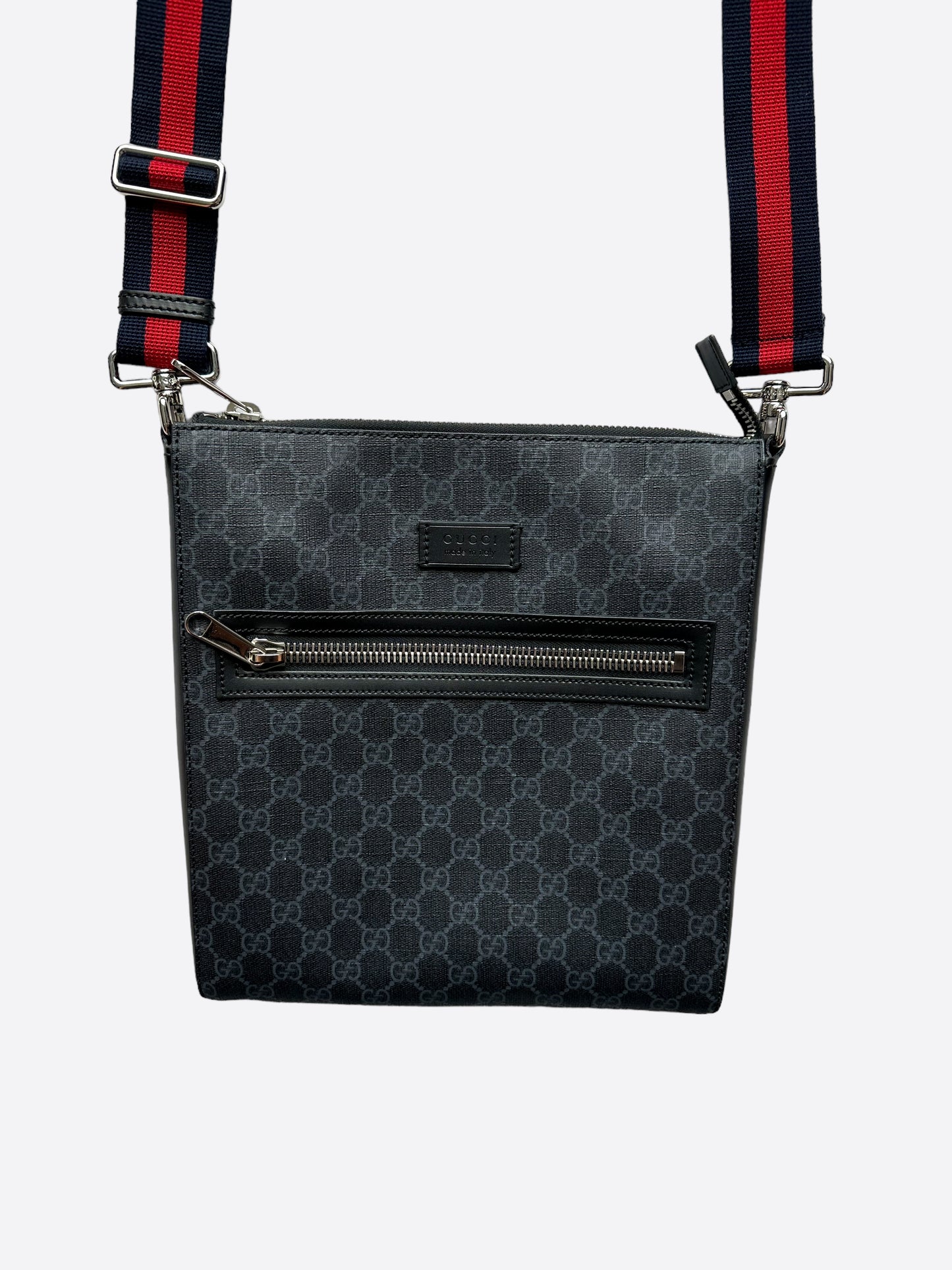 Gucci Black GG Monogram Small Messenger Bag