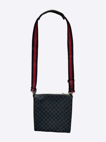 Gucci Black GG Monogram Small Messenger Bag