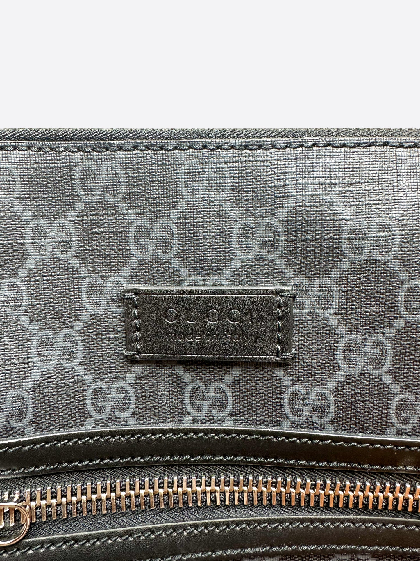 Gucci Black GG Monogram Small Messenger Bag