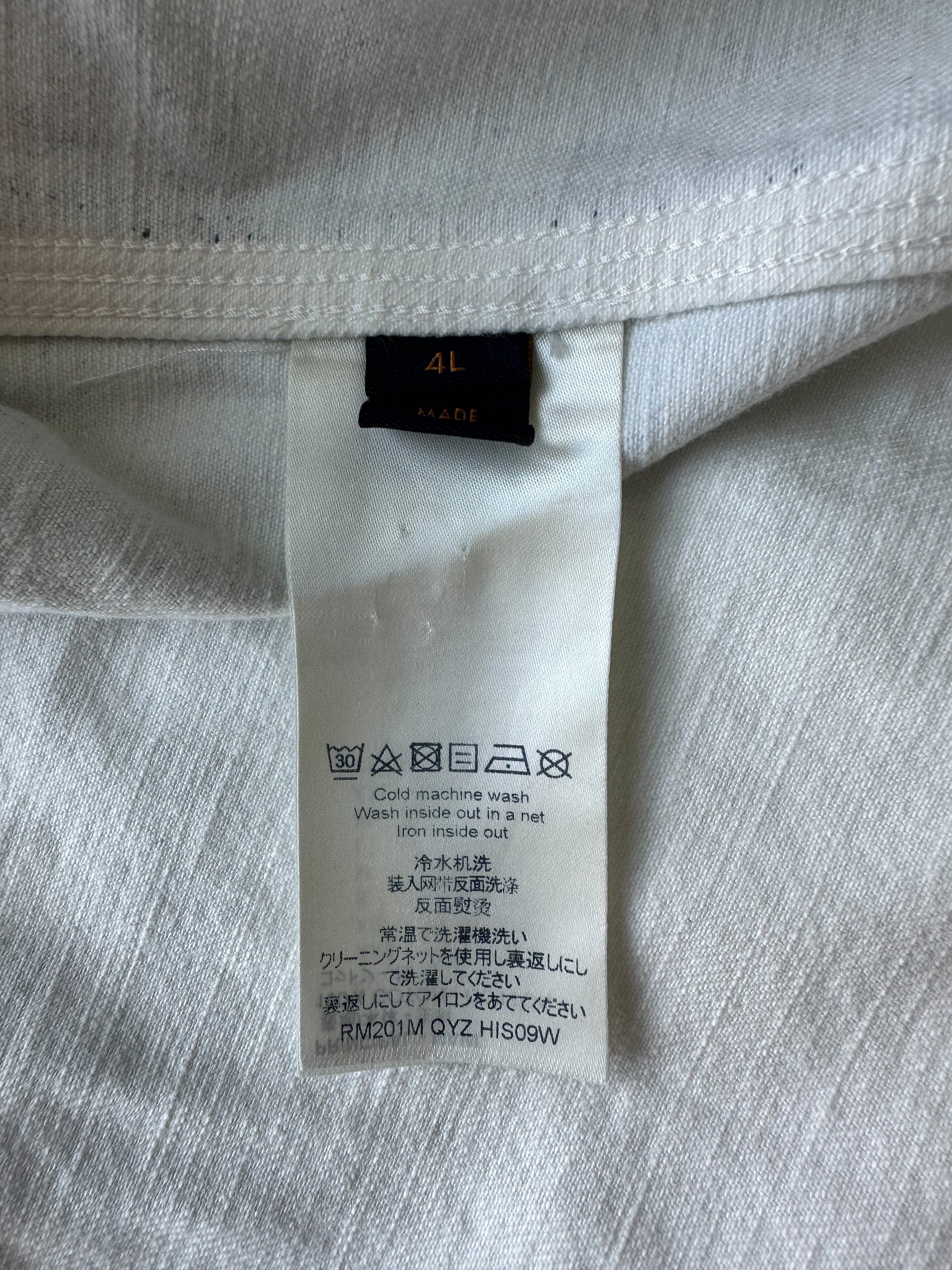 Louis Vuitton Short Sleeve Denim Workwear Shirt Washed Denim