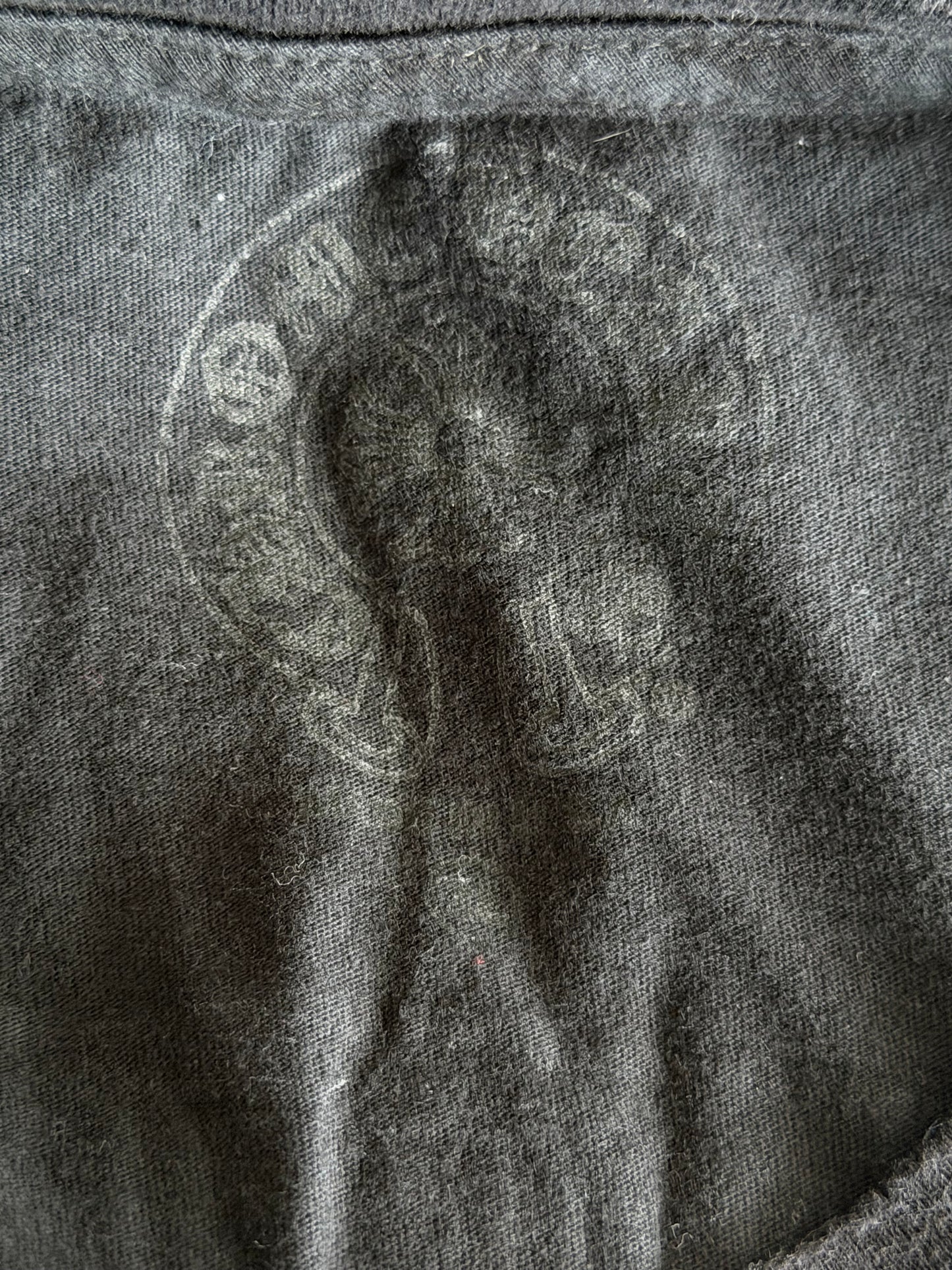 Chrome Hearts Black & White Cemetery Jacquard Horseshoe Logo T-Shirt