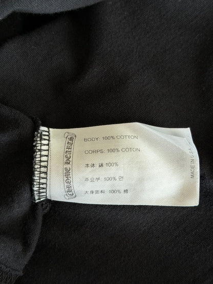 Chrome Hearts Black & White Cemetery Jacquard Horseshoe Logo T-Shirt