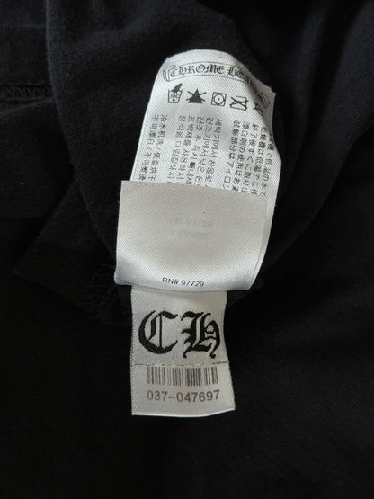 Chrome Hearts Black & White Cemetery Jacquard Horseshoe Logo T-Shirt