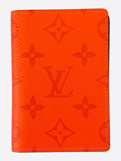 Louis Vuitton Orange Taigarama Monogram Pocket Organizer