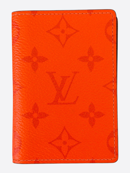 Louis Vuitton Orange Taigarama Monogram Pocket Organizer