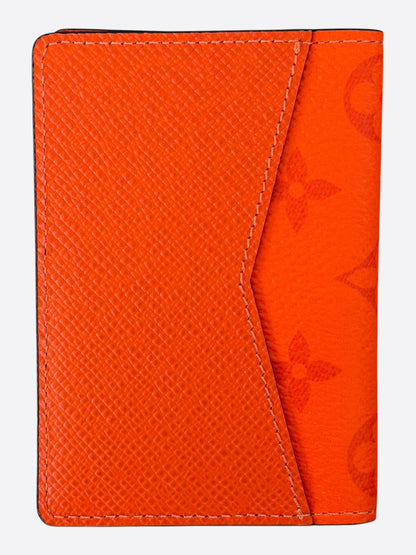 Louis Vuitton Orange Taigarama Monogram Pocket Organizer
