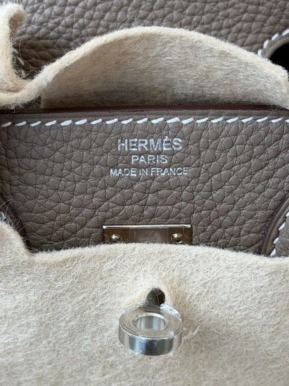 Hermes Etoupe Togo & Palladium Hardware Birkin 25