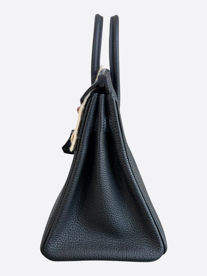 Hermes Black Togo & Rose Gold Hardware Birkin 25