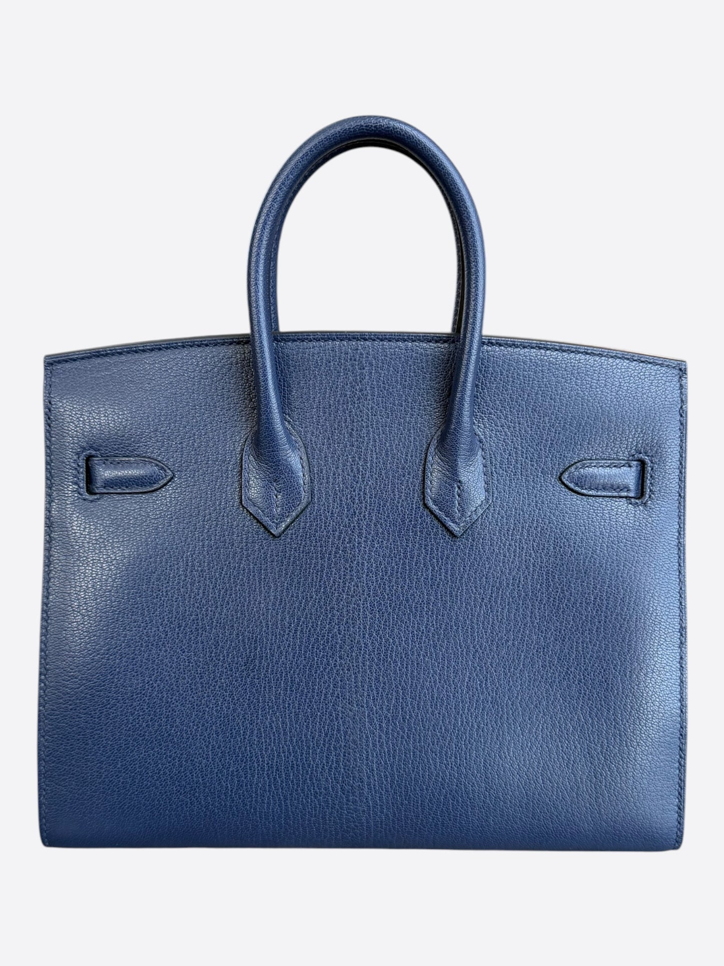 Hermes Blue Sapphire Chevre & Palladium Hardware Sellier Birkin 25