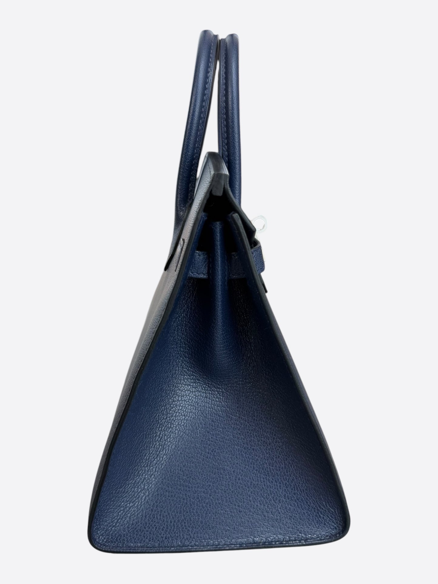 Hermes Blue Sapphire Chevre & Palladium Hardware Sellier Birkin 25