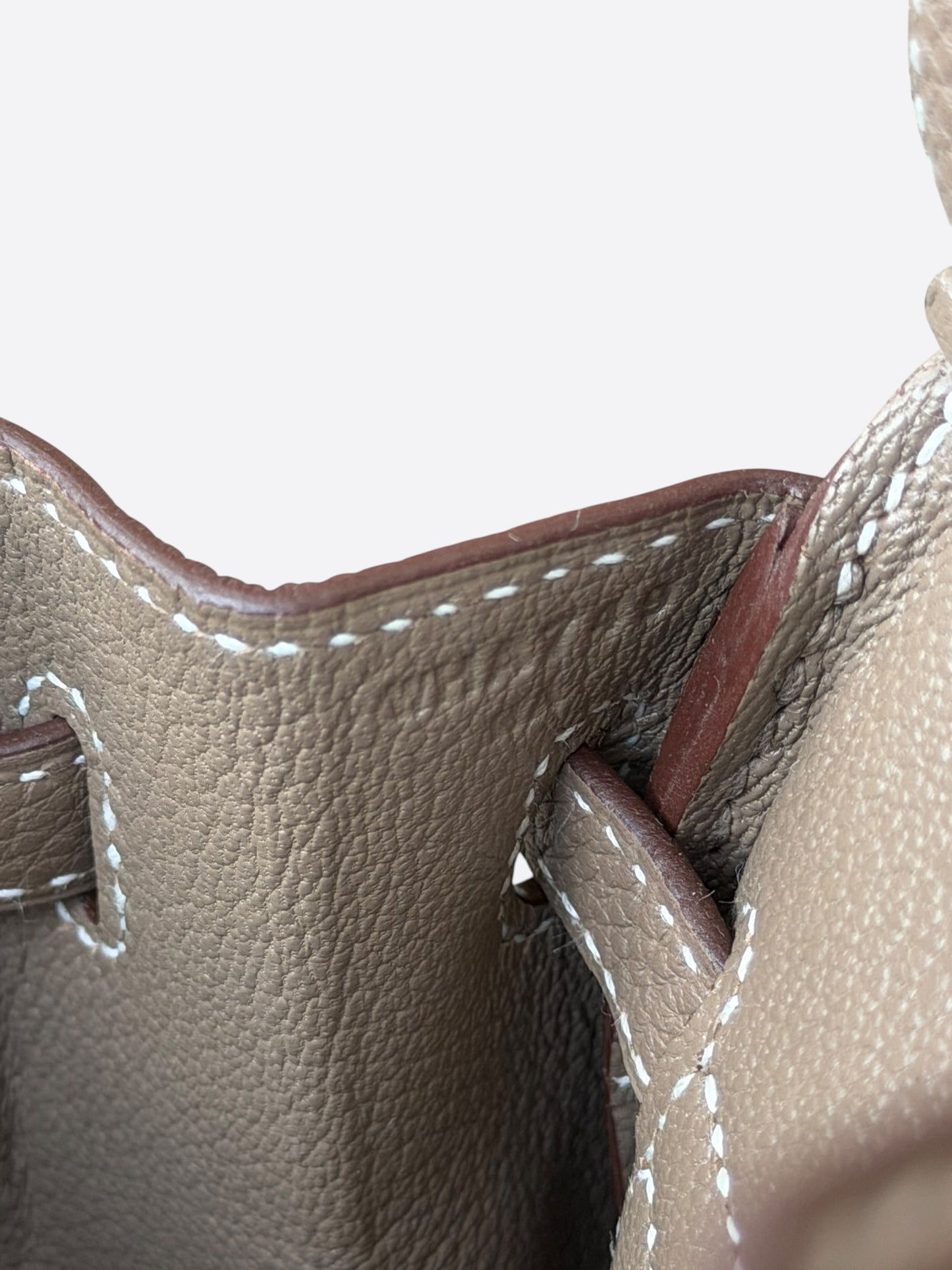Hermes Etoupe Togo & Palladium Hardware Birkin 25