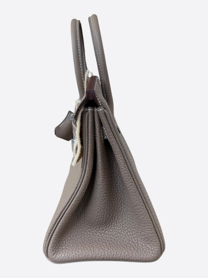 Hermes Etoupe Togo & Palladium Hardware Birkin 25