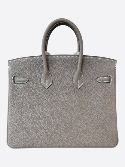 Hermes Etoupe Togo & Palladium Hardware Birkin 25