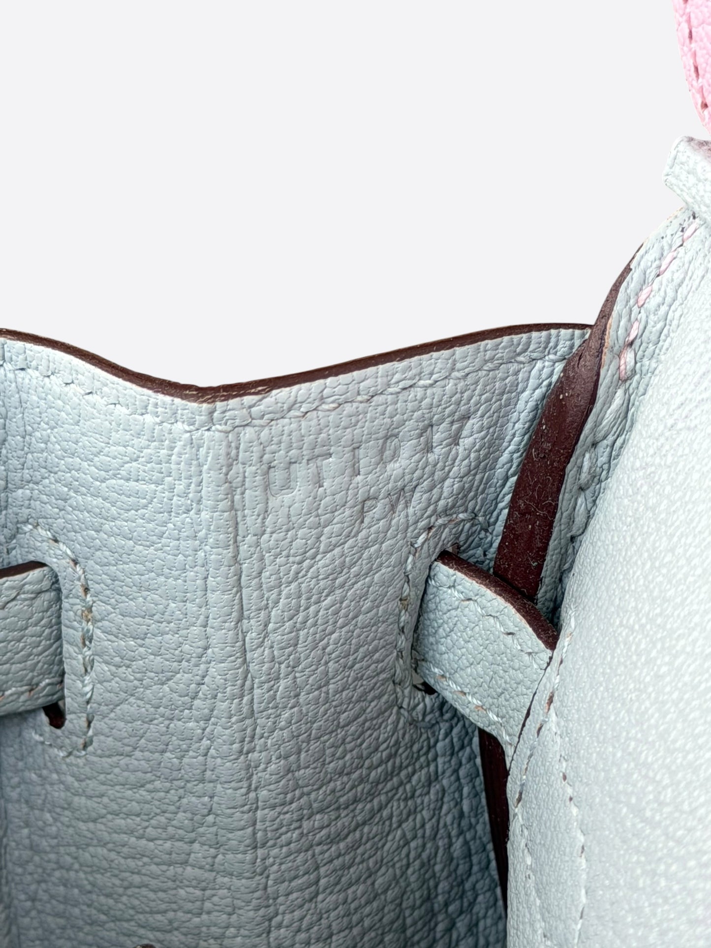 Hermes Sakura Bi-Color Chevre & Gold Hardware Birkin 25