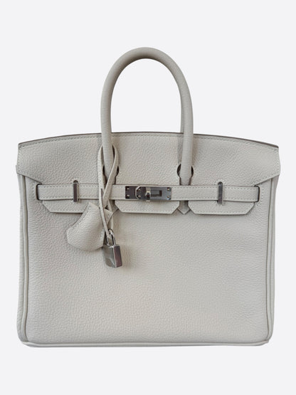Hermes Craie Togo & Palladium Hardware Birkin 25