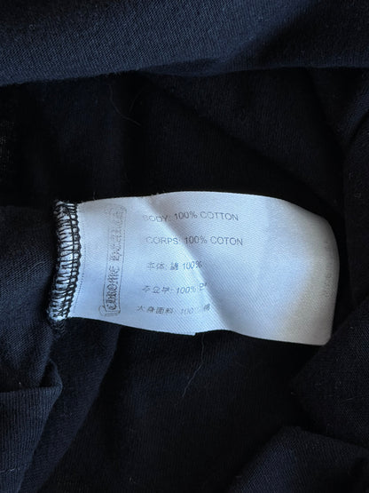 Chrome Hearts Black & White Cemetery Jacquard Horseshoe Logo Longsleeve T-Shirt