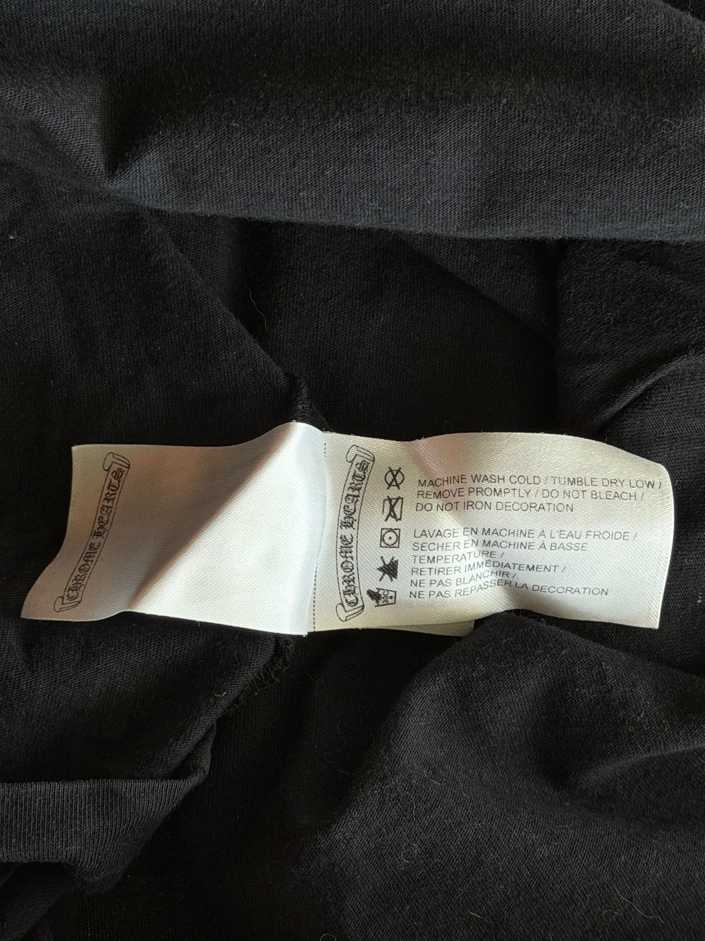 Chrome Hearts Black & White Cemetery Jacquard Horseshoe Logo Longsleeve T-Shirt