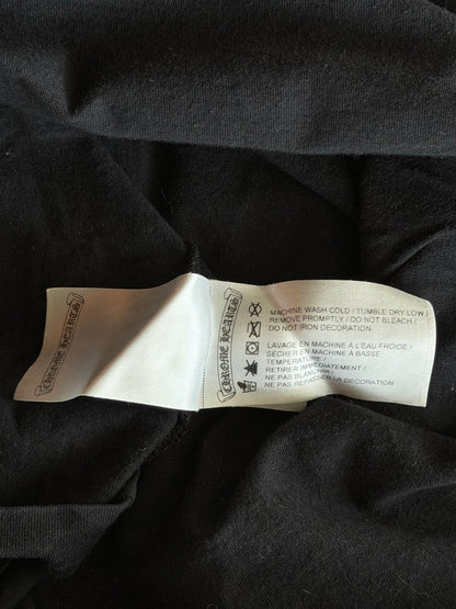Chrome Hearts Black & White Cemetery Jacquard Horseshoe Logo Longsleeve T-Shirt