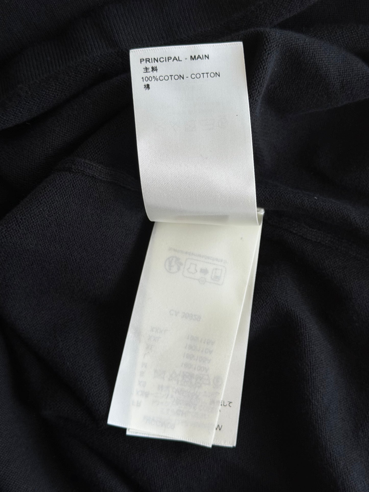 Louis Vuitton Black & White Pin Logo Embroidered T-Shirt